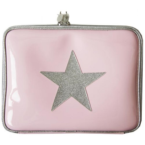 Anne- Charlotte goutal protège iPad rose argent étoile